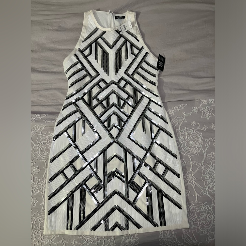 Bridal Era White Sequin Dress